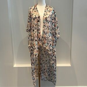 BCBGeneration Colorful Abstract Kimono coverup
